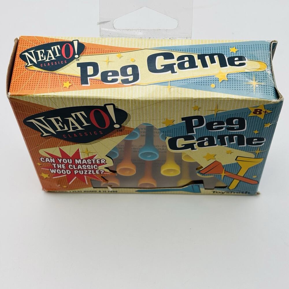 Neato Classics Wooden Peg Game Puzzle Brain Teaser Family Travel Toy Gift. NIB - Picture 7 of 8